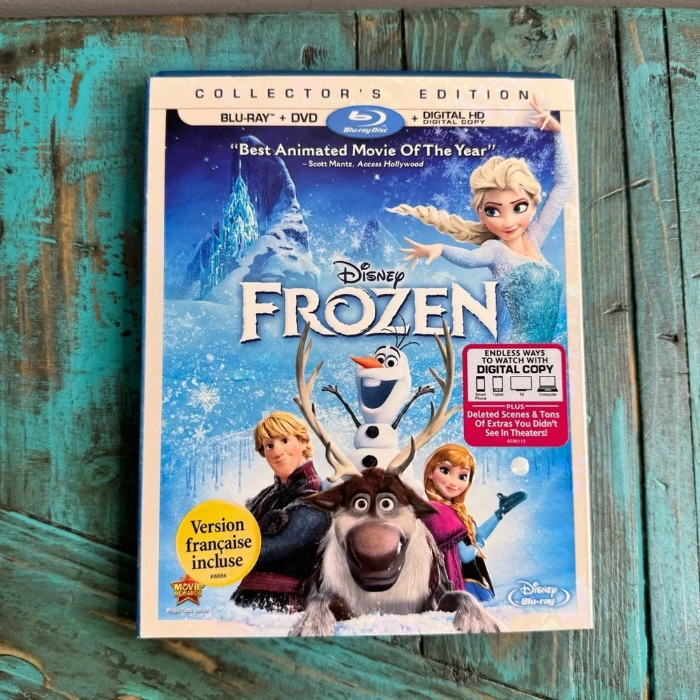 Disney Frozen Movie Blu-Ray DVD Collector's Edition Elsa Anna Olaf Kristoff - Picture 2 of 5